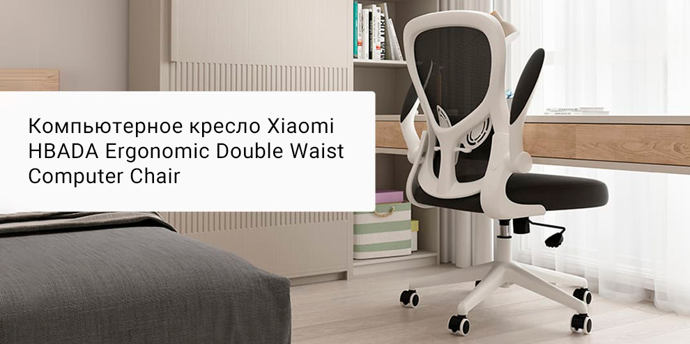 Компьютерное кресло Xiaomi HBADA Ergonomic Double Waist Computer Chair