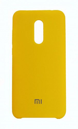 Силиконовый чехол с матовой текстурой для Redmi 5 Plus (Жёлтый) — фото