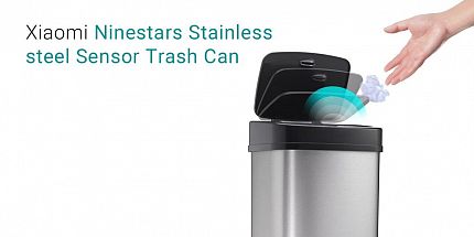 Обзор Xiaomi Ninestars Stainless steel Sensor Trash Can: умное мусорное ведро из нержавеющей стали