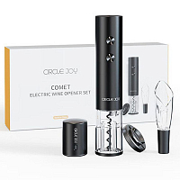 Винный набор Circle Joy Comet Electric Wine Opener Set (CJ-TZ20) (Черный) — фото
