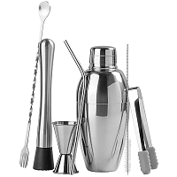Набор для бармена Circle Joy Cocktail Shaker Bar Set (CJ-CSB01) (Серебристый) — фото