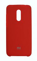 Силиконовый чехол с матовой текстурой для Xiaomi Redmi 5 Plus (Красный) — фото